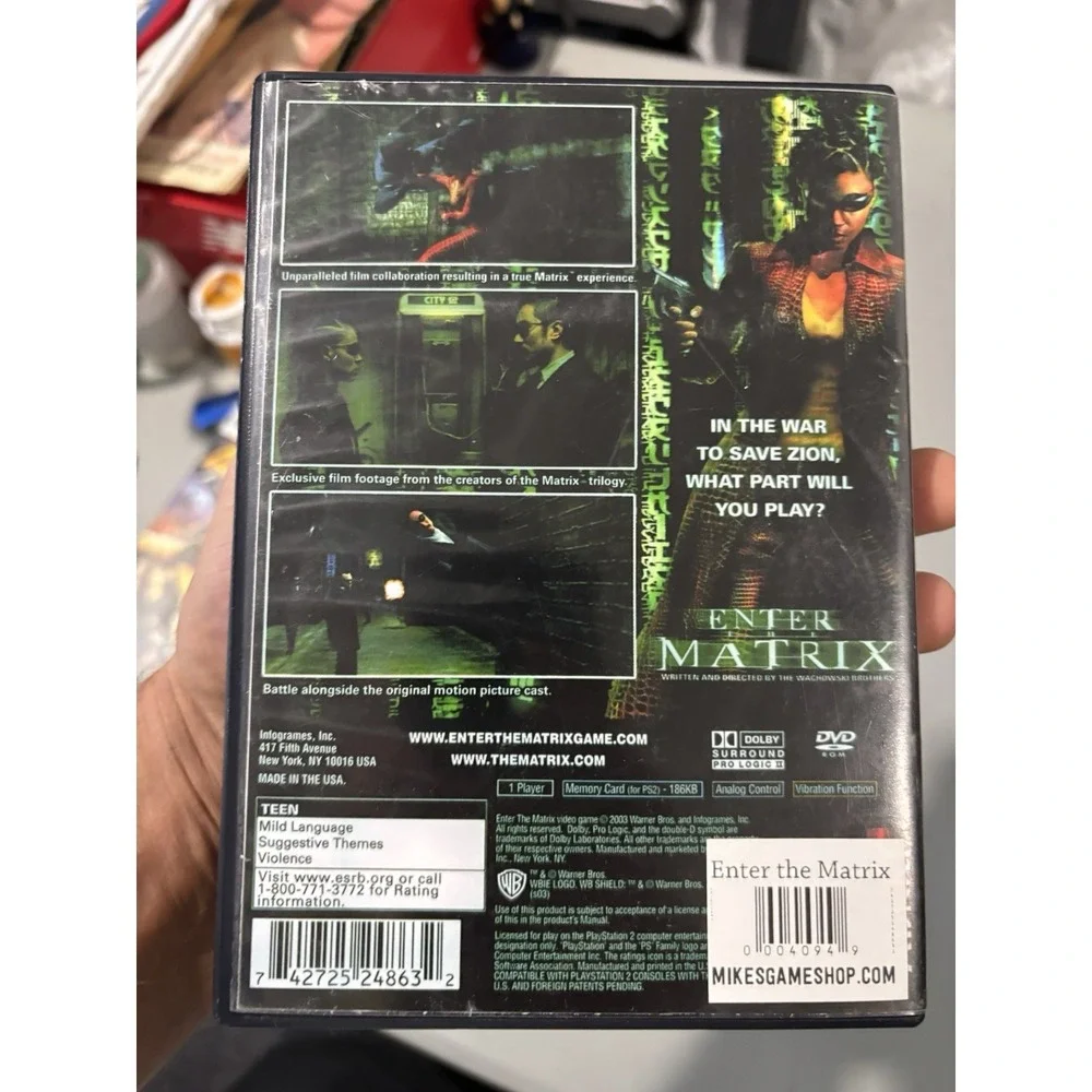 Enter the Matrix  PS2 TESTED WORKS No Manual‎